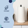 happimess Avery Modern Classic Metal with Non Slip Weighted Marble Base Paper Towel Holder - 3 of 4