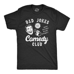 Mens Dad Jokes Comedy Club T Shirt Funny Corny Humor Tee For Guys - Crazy Dog Men's T Shirt - 1 of 4