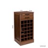 Modular Wine Cabinet Bar Cabinet with Storage Wine Compartment, 24 Wine Cabinet Buffet Cabinet with 2 Drawers, Storage Bar Cabinet for Home - 4 of 4