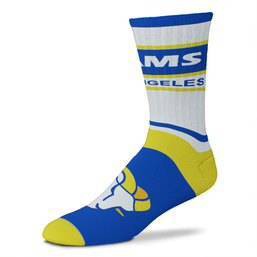 NFL Los Angeles Rams Bar Stripe Adaptive Crew Socks - L