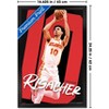 Trends International NBA Atlanta Hawks - Zaccharie Risacher 25 Framed Wall Poster Prints - 3 of 4