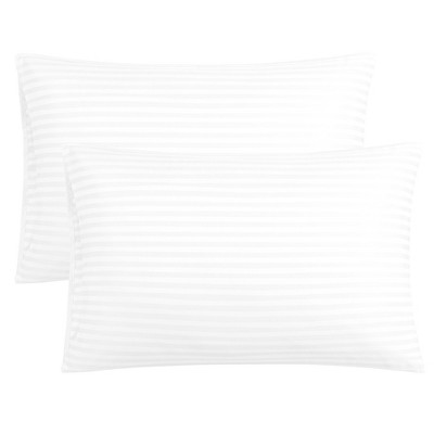 PiccoCasa Microfiber Soft Striped Pattern Envelope Closure Pillowcases 2 Pcs