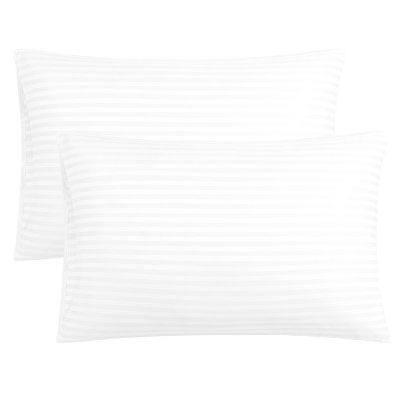PiccoCasa Microfiber Soft Enveloped Pillowcases Striped 2 Pcs, 1 of 4