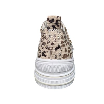 Женские кроссовки Very G Womens Aman Leopard Lace Up Canvas Sneaker, Natural (7.5) — фото 5