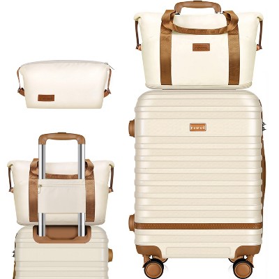 Musment 20 Inch Expandable Carry-on Suitcase Set 3 Piece Carry On Hardside Luggage with TSA Lock Spinner Wheels