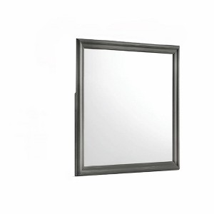 Blaze Modern Style Mirror Made with Wood in Metallic Gray(Only Mirror) same as B009P286643 (CA inventory) - 1 of 1