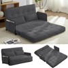 Muti-Functional Folding Loveseat Sofa Bed Floor Sofa Bed,Lazy Sofa with Pillows,6 Position Adjustable Backrest - 4 of 4