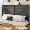 KWPZQE Platform Bed Frame with Wood Headboard and Footboard, Industrial Platform Bed with Metal Slats Support, Under Foundation Storage, Noise-Free - 4 of 4