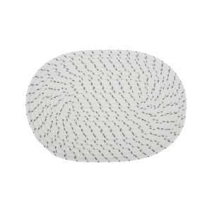 Unique Bargains Trivet Oval Rope Coaster Cotton Non-Woven Fabric 12.6"x8.66"x0.31" - 1 of 3
