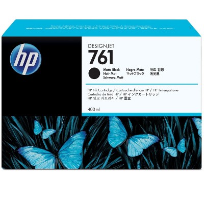 HP Inc. 761 400-ml Matte Black DesignJet Ink Cartridge, CM991A