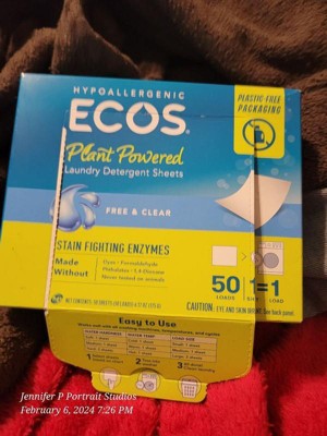 Ecos Plastic-free Laundry Detergent Packs - Free & Clear - 17.98oz/40pk :  Target