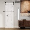 Bifold Barn Door with Hardware Track Kit,Bi-Fold Sliding Closet Doors,Pine,Easy Assembly - 3 of 4