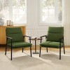Art Leon Contemporary Retro Fusion Accent Armchair with Wooden Armrest - 4 of 4