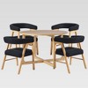 Saracina Home 5pc Round Dining Table Set with Solid Wood Chairs - 2 of 4