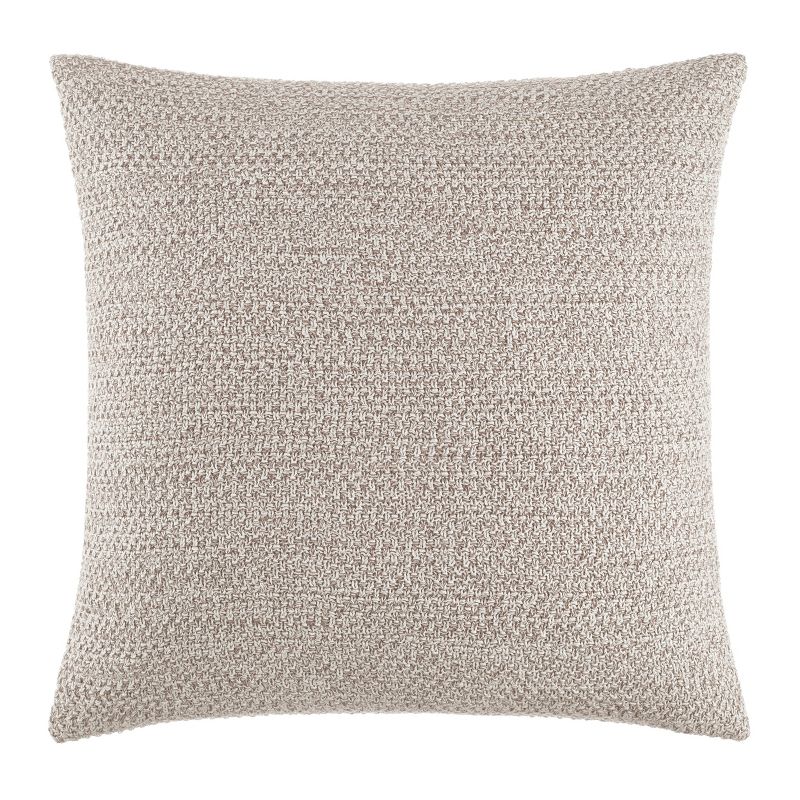 Kenneth Cole New York Kcny Essentials Throw Pillow, Knit, Linen Ash, 16" X 16", 1 of 4