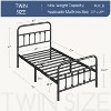 Yaheetech Iron Platform Bed Frame with High Headboard and Footboard - 3 of 4
