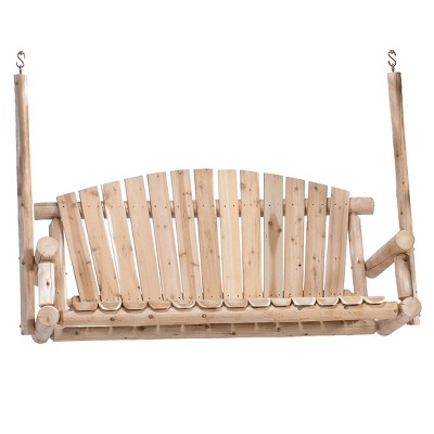 Lakeland Mills Cedar Log 5ft Porch Swing