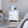 NicBex 17 inch Wide Nightstand with 2 Drawers,Wooden Side Table with Sturdy Base,Modern Bedside Table for Bedroom,Living Room - 2 of 4