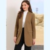 INSPIRE CHIC Women's Notched Stand Collar Long Sleeve One Buttoned Mid-Length Winter Coat Outerwear - 4 of 4