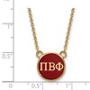 Black Bow Jewelry 14k Yellow Gold Plated Sterling Silver Pi Beta Phi Greek Life Necklace 18 Inch - 3 of 4