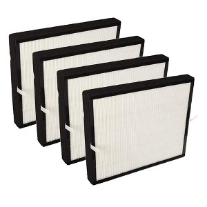 Nispira True HEPA Activated Carbon Air Filter Replacement Set Compatible with Air Purifier A350 A375. Compared to Part BF25A 4 Packs - 1 of 4