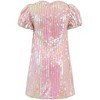 2Bunnies Girls' Cameo Blush Sequin Puff Sleeve Dress - 2 of 4