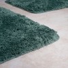 Hastings Home 3 Piece Super Plush Non-Slip Bath Mat Rug Set - Green - 3 of 4