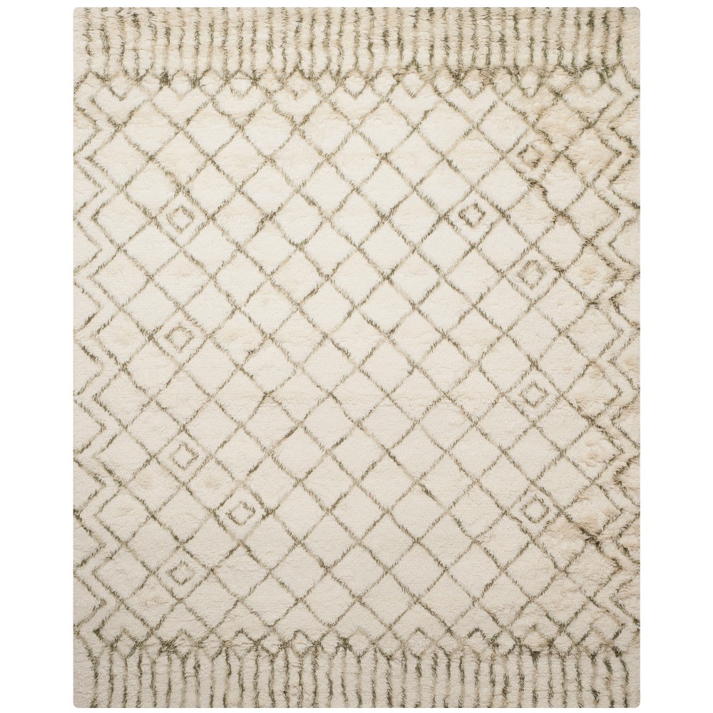 10'x14' Geometric Tufted Area Rug Ivory/Green - Safavieh