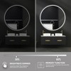 HBEZON Vanity Mirror with Lights, LED Wall Mount Bathroom Mirror, 3-Color Mode, Front/Backlit Lights, Dimmable, Anti-Fog, Round, Aluminum, Silver - 4 of 4