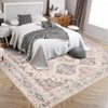 COZONY Vintage Floral Print Area Rug, Machine Wash Non-Slip Rug for Living Room Dining Room or Bedroom - 4 of 4