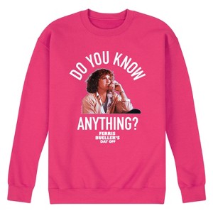 Men's - Ferris Bueller's Day Off - Do You Know Anything Graphic Fleece Sweatshirt - 1 of 4
