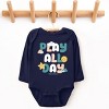 The Juniper Shop Mini Smiley Play All Day Long Sleeve Bodysuit - 18M - Navy - 2 of 4