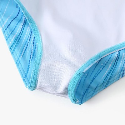 Frozen Disney Frozen Kids Summer Ruffle One Piece Swimsuits Elsa Blue 6-7 — фото 6