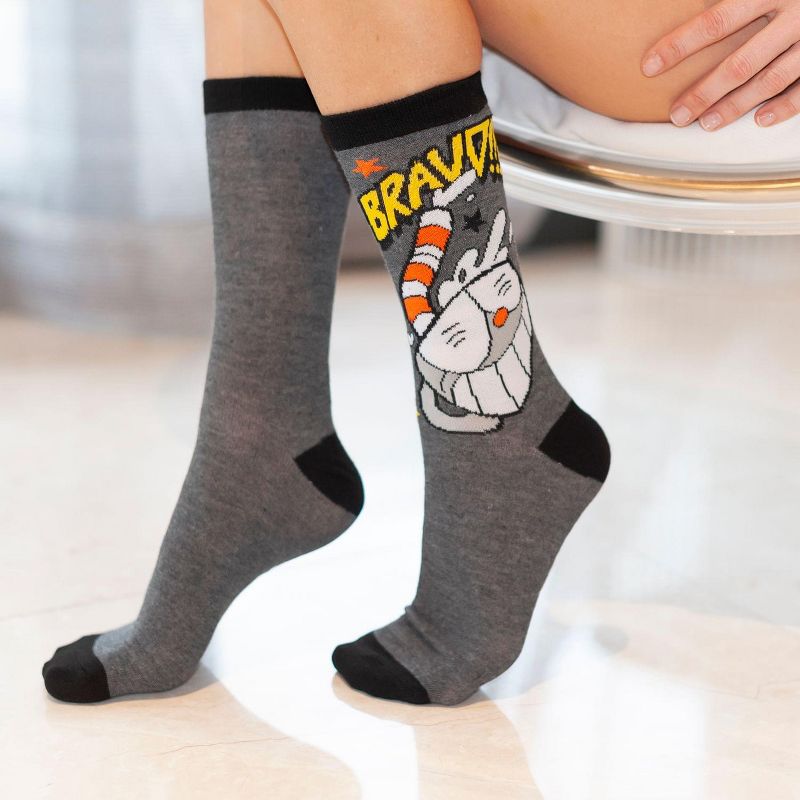 Hypnotic Socks Cuphead Adult Crew Sock | Cuphead and Mugman Socks | 2-Pack Bravo and Knockout, 5 of 8