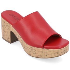 Journee Collection Womens Astter Slip On Platform Open Toe Sandals - 1 of 4