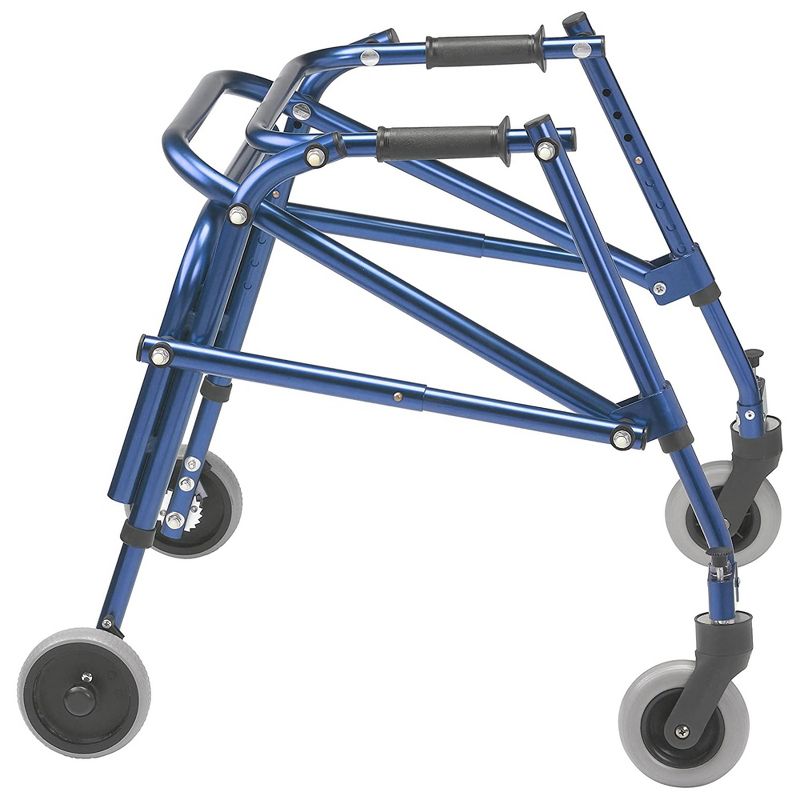 Drive Medical KA2200-2GKB Nimbo Lightweight Aluminum Frame Rolling Posterior Walker with Adjustable Handle Height, Size Small, Knight Blue, 3 of 7