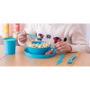 Basicwise 24-Piece Kids Dinnerware Set Plastic 4 Plates, 4 Bowls, 4 Cups, 4 Forks, 4 Knives, and 4 Spoons - 4 of 4