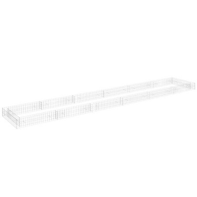 vidaXL Gabion Raised Bed Patio Basket Planter Outdoor Garden Galvanized Steel - 236.2" x 39.4" x 7.9"