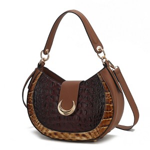 MKF Collection Jain Women’s Luxe Croc-Embossed Half Moon Shoulder Bag by Mia K - 1 of 4