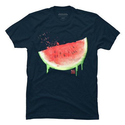 Men's Design By Humans Watercolor Watermelon By middayart T-Shirt