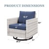 Outdoor Patio Swivel Chair Glider Chair with Removable Cushions for Porch - 2 of 4