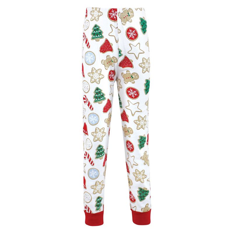 Touched by Nature Infant and Toddler Organic Cotton Tight-Fit Pajama Set, Christmas Cookies, 4 of 5