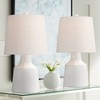 360 Lighting Tango 20 1/2" High Small Modern Coastal Accent Table Lamps Set of 2 White Ceramic White Shade Living Room Bedroom Bedside Nightstand - 2 of 4