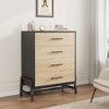 4 Drawer Dresser For Bedroom, Modern Chest of Drawers with Metal Handles, Wooden Closet Storage Chest For Living Room Hallway Entryway - 3 of 4