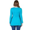Womens Long Sleeve Solid Color Swing Style Flared Tunic Top - 24seven Comfort Apparel™ - 3 of 4