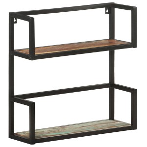 vidaXL Wall Shelf 23.6"x7.9"x23.6" Solid Reclaimed Wood - 1 of 4