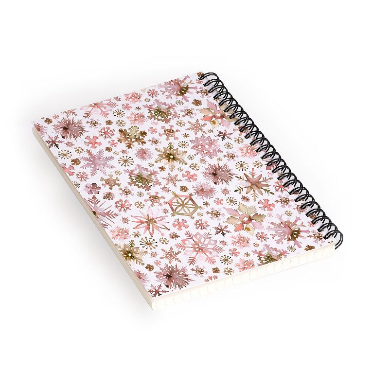 Ninola Design Snowflakes Watercolor Pink Spiral Notebook - Deny Designs, 2 of 5