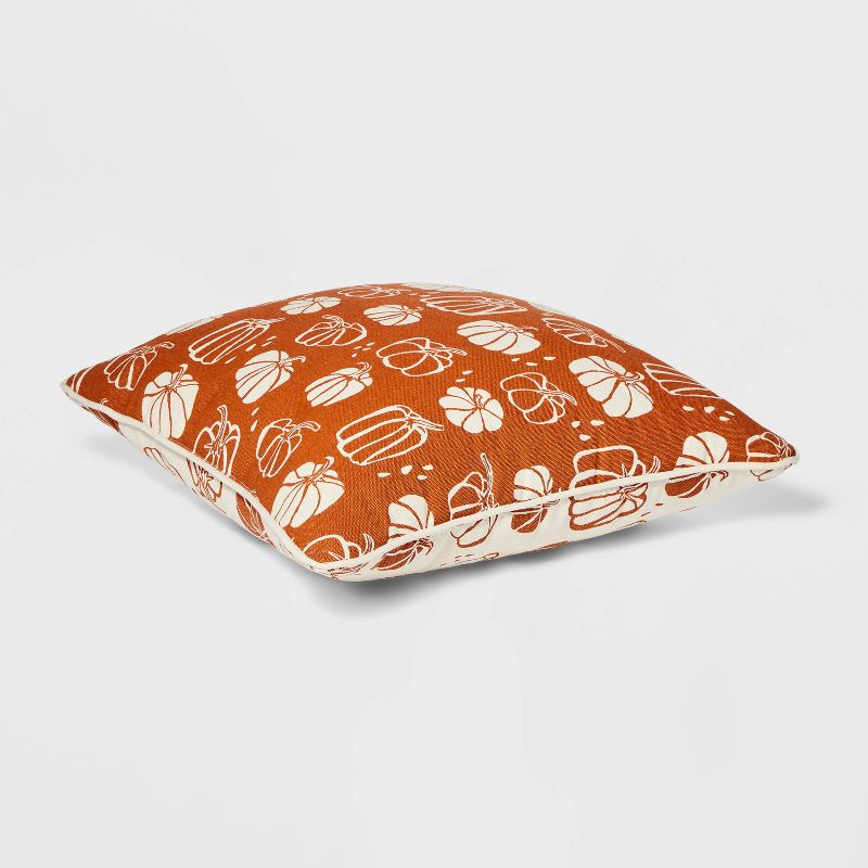 Fall Square Throw Pillow Orange/Almond - Spritz&#8482;, 3 of 8