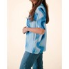 Women's Swirl Collared Button Top - FRNCH - 2 of 4
