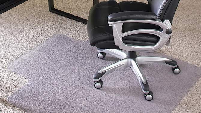3'x4' Rectangle With Lip Solid Office Chair Mat Clear - Emma and Oliver, 2 of 4, play video